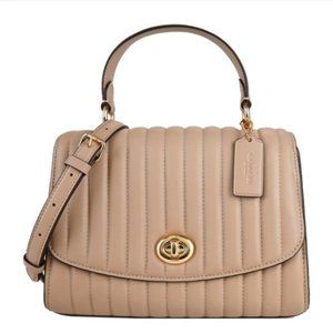 Coach Tilly Top Handle With Linear Quilting Bag